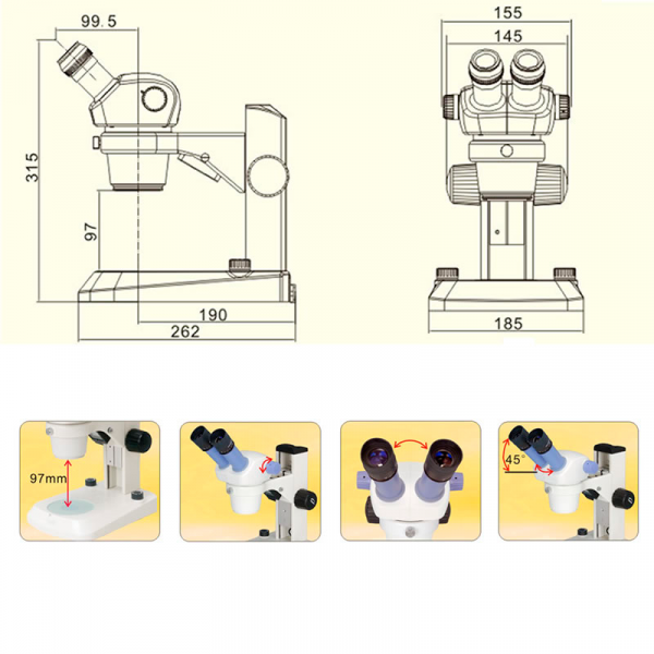 Zoom Stereo Laboratory Microscope YR0253 - Image 4