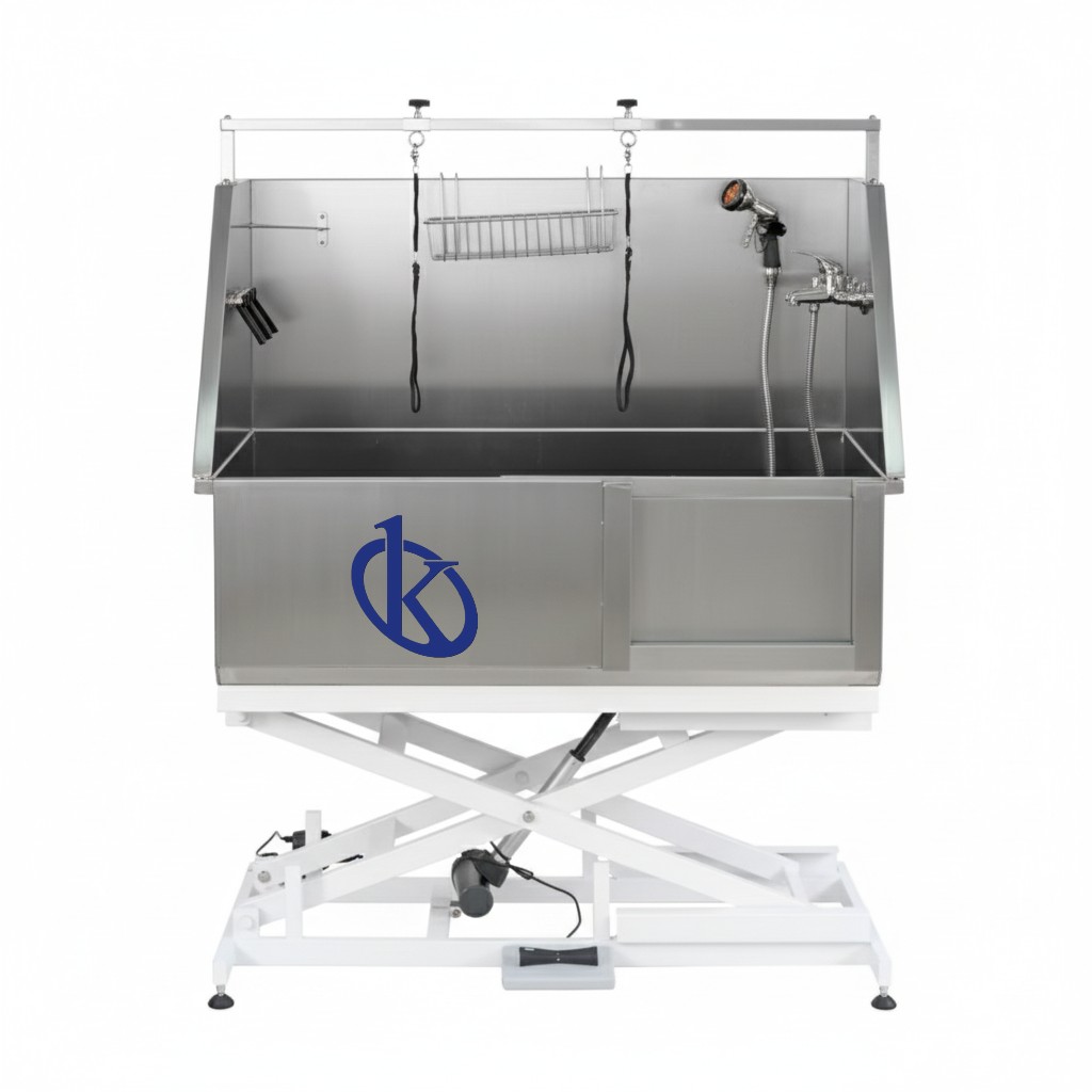 Bañera eléctrica elevable de acero inoxidable para mascotas YR06607