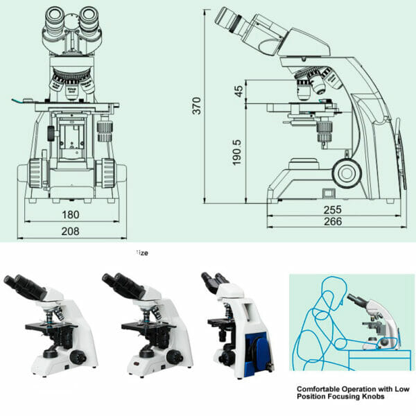 Microscope de Laboratoire YR0239 – YR0240 – Image 2