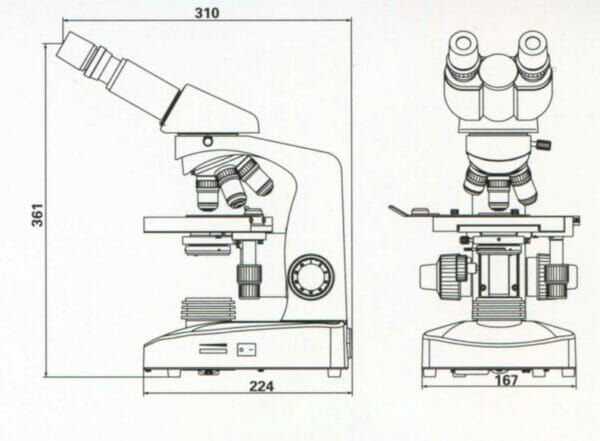 Microscope de laboratoire YR0241 – Image 2