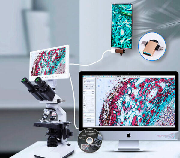 Microscope Numérique Biologique + Portable Double Lentille USB YR05783 // YR05786 – Image 2